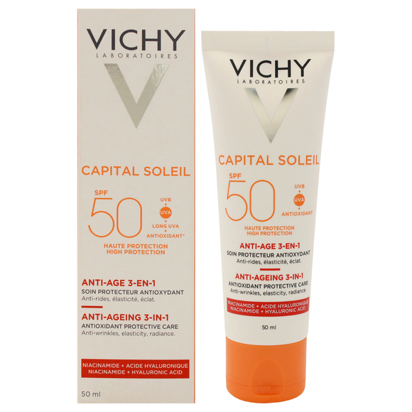 Capital Soleil 3-In-1 Anti-Aging SPF 50 by Vichy Laboratories 1.69 oz Sunscreen - Picture 1 of 6
